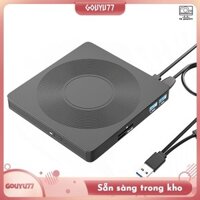 [Gouyu77] Ổ đĩa quang USB3.0 Type C CD RW VCD có đầu đọc thẻ SD TF Đầu đốt DVD cho PC Laptop 1 Cái