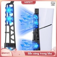 [Gouyu77] Quạt làm mát cho bảng điều khiển mỏng, hệ thống làm mát yên tĩnh có chức năng bộ nhớ và đèn LED, bộ phận làm mát -Đen