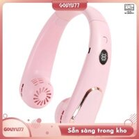 [Gouyu77] Quạt rảnh tay quanh cổ Quạt cổ USB có thể sạc lại Mini rảnh tay Máy làm mát không khí di động ngoài trời trong nhà cho mùa hè nóng bỏng