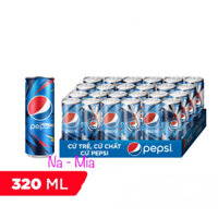 (govap) Thùng 24 lon nước ngọt Pepsi Cola lon 320ml