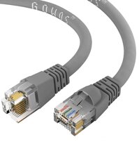GOWOS 100-Pack, Cat6a Ethernet Cable (3 Feet - Gray) UTP - Computer Network Cable with Snagless Connector - RJ45 10Gbps High Speed LAN Internet Pat...