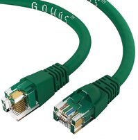 GOWOS Cat5e Ethernet Cable (100-Pack - 5 Feet) Green - 24AWG Network Cable with Gold Plated RJ45 Snagless/Molded/Booted Connector - 1Gigabit/Sec Hi...