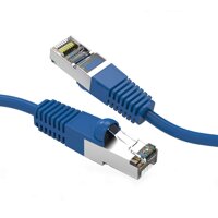 GOWOS Cat5e Shielded Ethernet Cable (4-Pack - 12 Feet) Blue - 26AWG Network Cable with Gold Plated RJ45 Snagless/Molded/Booted Connector - 1Gigabit...