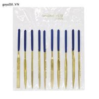 goya110 Chu Bộ 10 Kim Dũa Kim Cương Chuyên Nghiệp Bằng Titan Với Tay Cầm Cao Su Mềm Cho Làm Kim Loại Và Kính repa