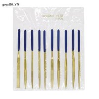 goya110 Chu Bộ 10 Kim Dũa Kim Cương Chuyên Nghiệp Bằng Titan Với Tay Cầm Cao Su Mềm Cho Làm Kim Loại Và Kính repa