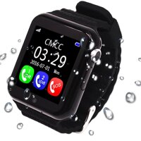 GPS V7K Smart Watch Kids Waterproof with Camera facebook SOS Call Location DevicerTracker Anti-Lost Monitor PK Q90 Q50 DS18-Black