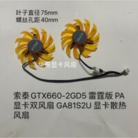 [Gpu fan] Zotai GTX660-2GD5 Thunder Version PA Card Đồ Họa Quạt Kép GA81S2U Card Đồ Họa Quạt Làm Mát
