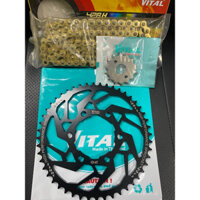 GPX Gentleman Demon GR 200 Bộ NSD Nhông 14T 15T  Dĩa 48T Sên Vàng 428HSB Loại 10Ly chính hãng VITAL