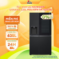 GR-G257BL Tủ lạnh LG Instaview lấy nước ngoài UVnano 635L màu đen GR-G257BL Hàng Chính Hãng [MIỄN PHÍ GIAO LẮP]