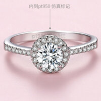 [GRA] Kim Cương Moissanite RING 5MM-8.2MM, Nước D, Nhẫn Cưới Tròn Mạ Vàng 18K 5MM-8MM Sang Trọng