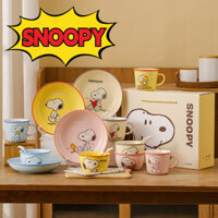 Graby2024 Snoopy Gốm Bộ Đồ Ăn Bát Đĩa Thìa Cốc Hộ Gia Đình Một Người Thực Phẩm Bộ Đồ Ăn Hộp Quà Tặng Đĩa Gốm Bát Cốc Thìa Bộ Đồ Ăn Hoạt Hình Quà Tặng Bộ Đồ Ăn Gốm Bán Chạy Hàng Mới Về [Giá Trị CP Tuyệt Vời]