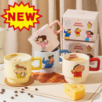 Graby2025 Crayon Shin-Chan Cốc gốm Cốc xếp chồng Cốc bốn động vật Cốc cà phê Cốc sữa Bộ dễ thương Cốc gốm sứ gia đình Bộ hộp quà tặng Cốc gốm sứ Bán chạy Hàng mới về [Giá trị CP tuyệt vời]
