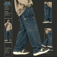 [Grace] Quần yếm thẳng bé trai Quần jean ống rộng đẹp trai GR755