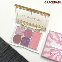 GRACEBABI Đĩa phấn mắt nhiều màu chất lượng bột tinh tế