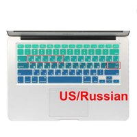 Gradient Màu Ukraina Nga Silicone Hoa Kỳ Bao Da Bàn Phím Cho Cũ Macbook Air 13 & Pro 13 15 Retina Da Bảo Vệ StickersA1466