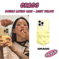 Gragg - Ốp lưng hai lớp màu vàng nhạt iPhone 15 14 13 12 pro max plus Taeyeon Karina An Yujin Cover