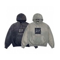 Grailz Project G / R Áo Hoodie in hình đau khổ Washed Loose OS Áo nỉ