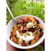 GRANOLA 1kg siêu hạt , siêu mắc ca , không yến mạch.
