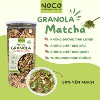 Granola Matcha - 500gr Granola mix nhiều loại hạt vị trà xanh - ngũ cốc ăn kiêng không đường| 50% yến mạch