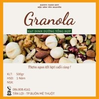 GRANOLA SIÊU HẠT ĂN KIÊNG ÍT YẾN MẠCH THÊM HẠT MACCA 500GR  NGŨ CỐC GIẢM CÂN DINH DƯỠNG EAT CLEAN KHÔNG ĐƯỜNG