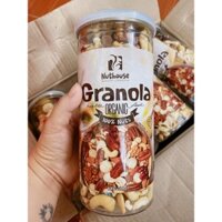 Granola Siêu Hạt Healthy Mix Vị Đặc Biệt Quả Hồ Đào, Óc Chó, Macca, Ngũ Cốc Dinh Dưỡng 500g