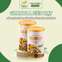 Granola siêu hạt ngũ cốc ăn kiêng giảm cân Quê Việt nguyên liệu hữu cơ bổ sung dinh dưỡng từ hạt hộp 500g LANA FOOD