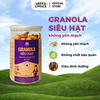 Granola siêu hạt nướng mộc Bhnong hộp 250g vị ngọt từ mật dừa nước cung cấp chất xơ hỗ trợ giảm cân