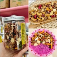 Granola tổng hợp 12 loại quả hạt 90% vị Choco 250g