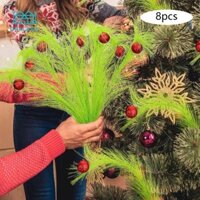 Grara 8 Cái Giáng Sinh Nhân Tạo Pampas Cỏ DIY Vòng Hoa Thủ Công Giả Pampas Cỏ Cho Tiệc Mùa Đông Trang Trí Ngày Lễ Cưới