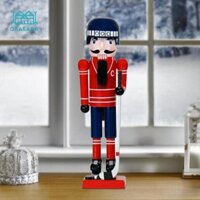 Grara Giáng Sinh Gỗ Nutcracker Trang Trí Máy Tính Để Bàn Vẽ Tay Xmas Con Rối Đồ Chơi Cho Tiệc Giáng Sinh Di Động