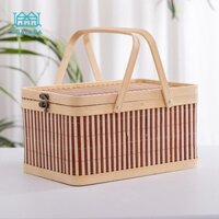 Grara Giỏ Quà Nhẹ Đa Năng Trang Trí Nhà Hộp Đựng Di Động Bảo Quản Thực Phẩm Tổ Chức Cho Bánh Trung Thu Đồ Ăn Nhẹ Bánh Trái Cây Bánh Mì