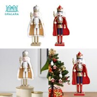 Grara Gỗ Nutcracker Con Rối Hình Thủ Công 38cm Ngày Lễ Handmade Trang Trí