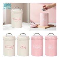 Grara Hộp Cà Phê Đa Năng Cơm Có Nắp Bột Hạt Bánh Quy Thiếc Điều Trị Cho Chó Hộp Đựng Cho Phòng Ăn Phòng Khách Thanh Ngăn Kéo Nhà Bếp