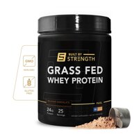Grass-Fed Whey Protein Powder, Muscle Builder, Muscle Recovery Powder, Workout Supplement, Chocolate Flavor, 25 Servings, 2 lb Bottle – BuiltByStre...