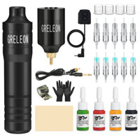 Greleon Bộ Máy Xăm Hình Không Dây Có Súng Xoay Điện Tử Kết Nối rca