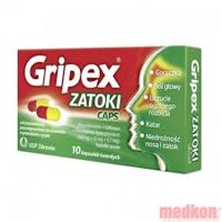Gripex Bay Caps (500mg + 25mg + 6.1mg), 10 viên :điều trị ngắn hạn viêm mũi và viêm xoan.