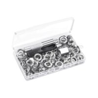Grommets Khoen Dụng Cụ Rèm Grommet Có Hộp Bảo Quản Kim Loại Thủ Công DIY Khoen Dụng Cụ Cho Giày Quần Áo Vải Bọc Thắt Lưng