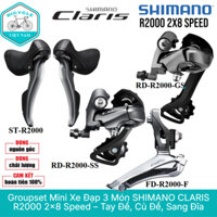 Groupset Mini Xe Đạp 3 Món SHIMANO CLARIS R2000 2x8 Speed – Tay Đề, Củ Đề, Sang Đĩa Chính Hãng
