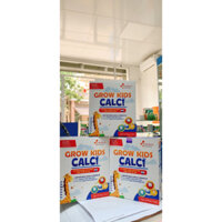 Grow kids Calci hộp 20 ống giúp bổ sung calci và vitamin D3 giúp xương chắc khoẻ