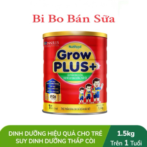 Sữa bột Nutifood Grow plus+ suy dinh dưỡng - 1.5kg (dành cho trẻ suy dinh dưỡng và thấp còi)