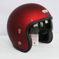 GRS A388K Đỏ Đô Nhám-Màu nón 3/4 nổi bật trên đường xa