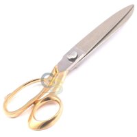 G.S 12" Sharp Tailor Scissors Stainless Steel Clothing Dressmaking Shears Fabric Craft Cutting Adjustable Kitchen Scissors (Gold)