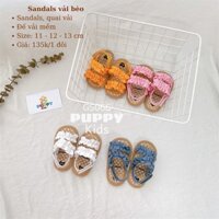 (GS066) (0-18m) Dép sandal dành cho bé gái (PUPPY KIDS) Sandals vải bèo