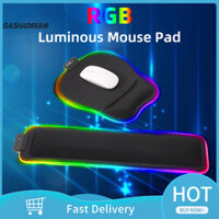 Gsd Miếng Lót Chuột Dạ Quang Chống Trơn Trượt Chậm Phục Hồi Cảm Ứng Thoải Mái Chống Mài Mòn Hỗ Trợ Cổ Tay LED RGB Đèn Máy Tính Mousepad Bàn Phím Cho Gia Đình