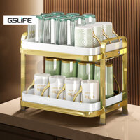 Gslife Kệ Úp Cốc Có Khay Thoát Nước Đa Năng-Khay Để Chén Kệ Gia Vị 2 Tầng Kệ Cao Cấp Phong Cách Sang Trọng
