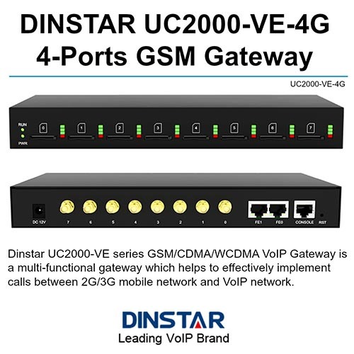 GSM Gateway Dinstar UC2000-VE-8G-B