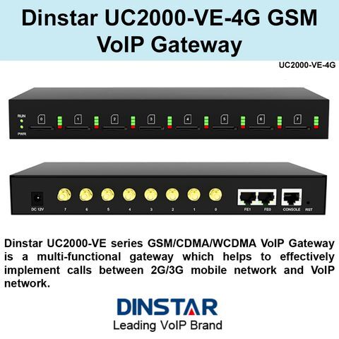 GSM Gateway Dinstar UC2000-VE-4G