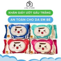 GT-325 (Combo 10) Khăn giấy ướt Gấu Trắng 325, không hương, không cồn, an toàn cho da, giá xưởng