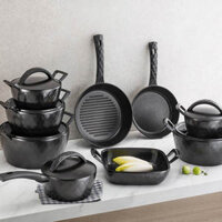 GTH3182-IH, GTH3202-IH, GTH3242-IH, GTH3244-IH – Nồi Lock&Lock Salon 2 Tay Cầm (Có Thể Sử Dụng Bếp Từ) – Màu Đen – 3 Kích Cỡ (18cm, 20cm, 24cm)