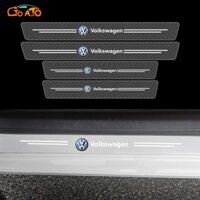 GTIOATO 4 Chiếc Trong Suốt Sợi Carbon Dán Xe Dán Cửa ô Tô DáN ChốNg XưỚC Ô Tô Bảo Vệ Cửa ô Tô Phụ KiệN Xe HơI Cho Volkswagen Tiguan Beetle Polo Teramont Scirocco Santana Passat Jetta TCross Touareg